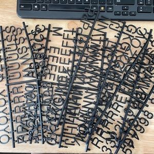 Letter board letters - misc letters - 1 inch